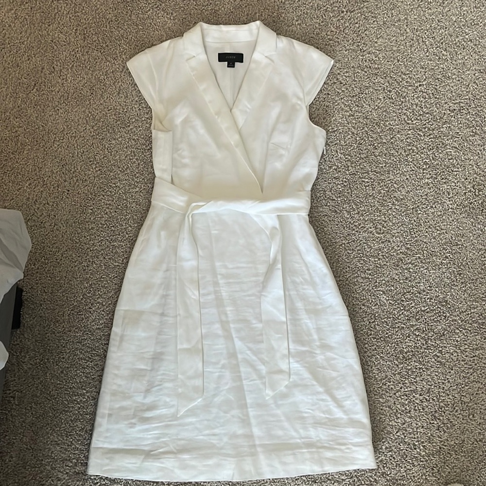 J.Crew White Linen Dress